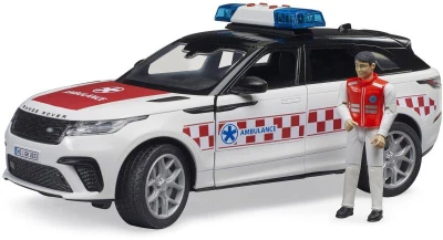 Bruder 02885 Auto Range Rover Velar ambulance model na baterie Světlo Zvuk