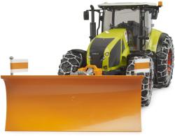 Bruder 03018 Traktor Claas Axion 950 se sněhovými řetězy a radlicí