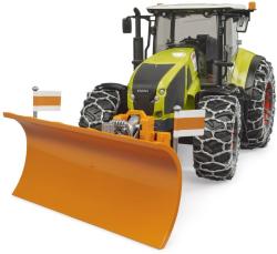 Bruder 03018 Traktor Claas Axion 950 se sněhovými řetězy a radlicí