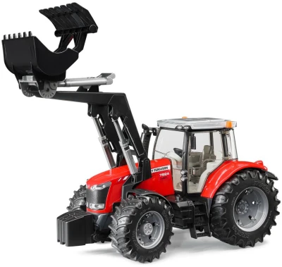 Bruder 03047 Traktor Massey Ferguson 7624 s čelním nakladačem