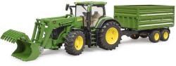 Bruder 03155 Traktor John Deere 7R 350 set s čelním nakladačem a přívěsem