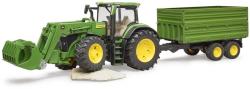 Bruder 03155 Traktor John Deere 7R 350 set s čelním nakladačem a přívěsem
