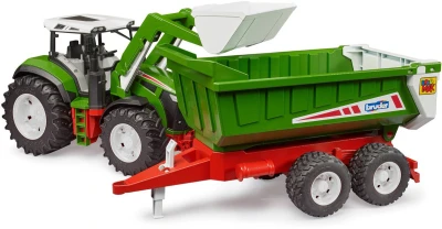 Bruder 03452 Roadmax baby traktor s čelním nakladačem a přívěsem