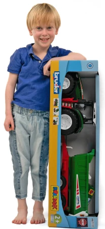 Bruder 03452 Roadmax baby traktor s čelním nakladačem a přívěsem