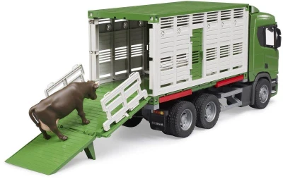 Bruder 03548 Auto Scania Super 560R Přepravník skotu model 1:16 plast