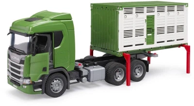 Bruder 03548 Auto Scania Super 560R Přepravník skotu model 1:16 plast