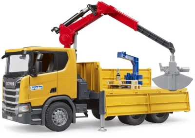 Bruder 03551 Auto nákladní Scania Super 560R s ramenem model 1:16 plast