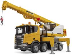 Bruder 03571 Scania 560R jeřáb Liebherr na baterie Světlo Zvuk model 1:16 plast