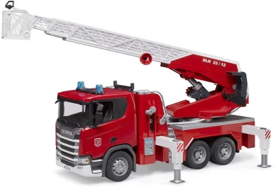 Bruder 03591 Auto Scania Super 560R Hasiči funkční model na baterie Světlo Zvuk