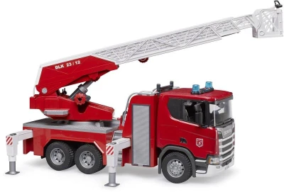Bruder 03591 Auto Scania Super 560R Hasiči funkční model na baterie Světlo Zvuk