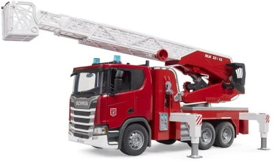 Bruder 03591 Auto Scania Super 560R Hasiči funkční model na baterie Světlo Zvuk