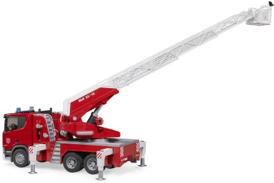 Bruder 03591 Auto Scania Super 560R Hasiči funkční model na baterie Světlo Zvuk