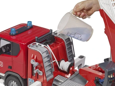 Bruder 03591 Auto Scania Super 560R Hasiči funkční model na baterie Světlo Zvuk