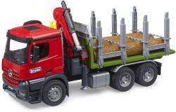 Bruder 03669 Auto MB Arocs nákladní s jeřábem na dřevo model 1:16 plast