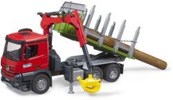 Bruder 03669 Auto MB Arocs nákladní s jeřábem na dřevo model 1:16 plast
