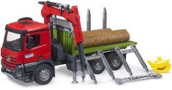 Bruder 03669 Auto MB Arocs nákladní s jeřábem na dřevo model 1:16 plast
