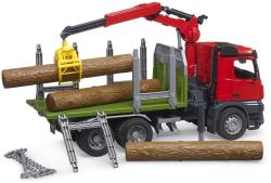 Bruder 03669 Auto MB Arocs nákladní s jeřábem na dřevo model 1:16 plast