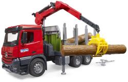 Bruder 03669 Auto MB Arocs nákladní s jeřábem na dřevo model 1:16 plast