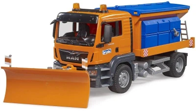 Bruder 03785 Auto MAN TGS Odklízecí vozidlo sypač s radlicí model 1:16 plast