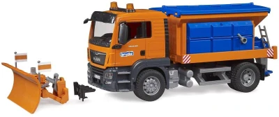 Bruder 03785 Auto MAN TGS Odklízecí vozidlo sypač s radlicí model 1:16 plast