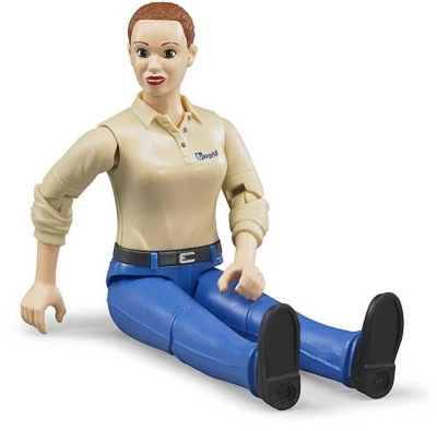 Bruder 60408 Figurka kloubová žena 11cm modré kalhoty 1:16 plast
