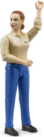 Bruder 60408 Figurka kloubová žena 11cm modré kalhoty 1:16 plast