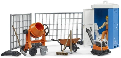 Bruder 62008 Stavebný set miešačka s figúrkou a pracovným náradím plast