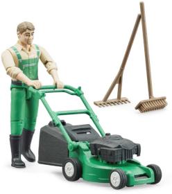 Bruder 62103 Herní set figurka zahradník + sekačka na trávu se 2 nástroji Bruder 62103 Herní set figurka zahradník + sekačka na trávu se 2 nástroji