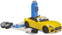 Bruder 62112 Autodílna servisní centrum + auto Roadster s figurkou
