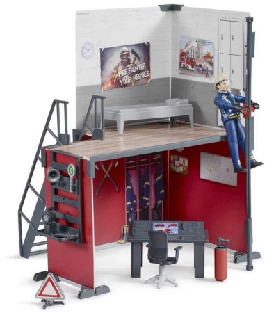 Bruder 62702 Hasičská stanica herný set s figúrkou hasiča plast