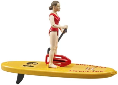Bruder 62785 Záchranný vodní set plavčík s paddleboardem
