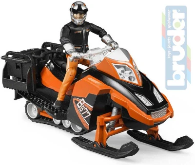 Bruder 63101 Model 1:16 snežný skúter 21cm set s vodičom plast