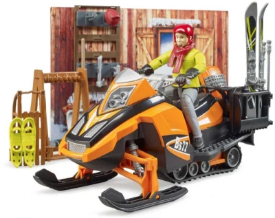 Bruder 63102 Horská chata herní set se skútrem a figurkou