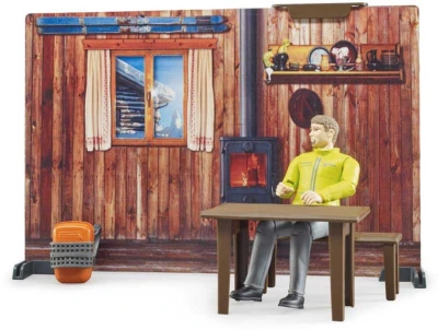 Bruder 63102 Horská chata herní set se skútrem a figurkou