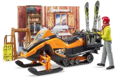 Bruder 63102 Horská chata herní set se skútrem a figurkou
