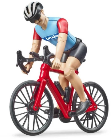 Bruder 63110 Set závodný bicykel s figúrkou cyklistu s bicyklom plast Bruder 63110 Set závodný bicykel s figúrkou cyklistu s bicyklom plast