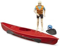 Bruder 63155 Bworld set loď kajak + figurka ženy do vody