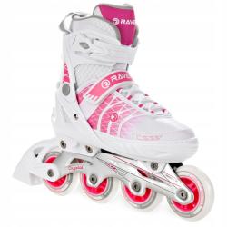 Raven Crystal white/pink dětské brusle 2v1