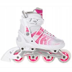 Raven Crystal white/pink dětské brusle 2v1