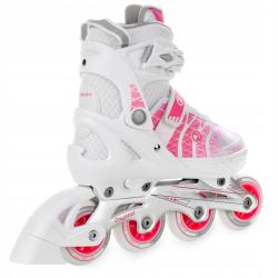 Raven Crystal white/pink dětské brusle 2v1