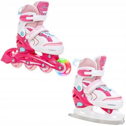 Raven Lia PINK dětské kolečkové brusle 2v1 s LED Raven Lia PINK dětské kolečkové brusle 2v1 s LED