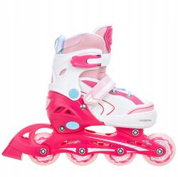 Raven Lia PINK dětské kolečkové brusle 2v1 s LED