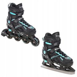 Raven Pulse black/cyan dětské brusle 2v1 Raven Pulse black/cyan dětské brusle 2v1