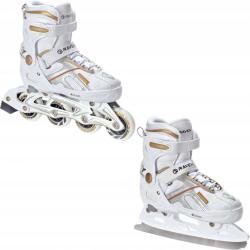Raven Pulse white/gold dětské brusle 2v1 Raven Pulse white/gold dětské brusle 2v1