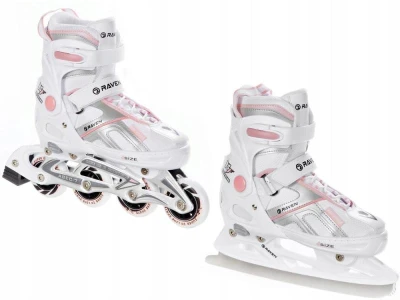 Raven Pulse white/pink dětské brusle 2v1 Raven Pulse white/pink dětské brusle 2v1
