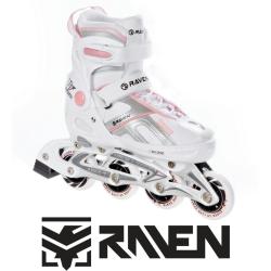 Raven Pulse white/pink dětské brusle 2v1