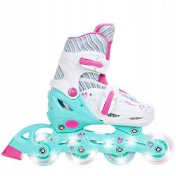 Raven Loret White 3v1 dětské inline brusle - svítící kola LED