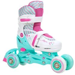 Raven Loret White 3v1 dětské inline brusle - svítící kola LED