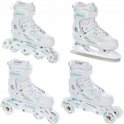 Raven Spirit white/mint dětské brusle 4v1