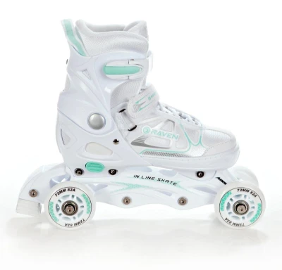 Raven Spirit white/mint dětské brusle 4v1